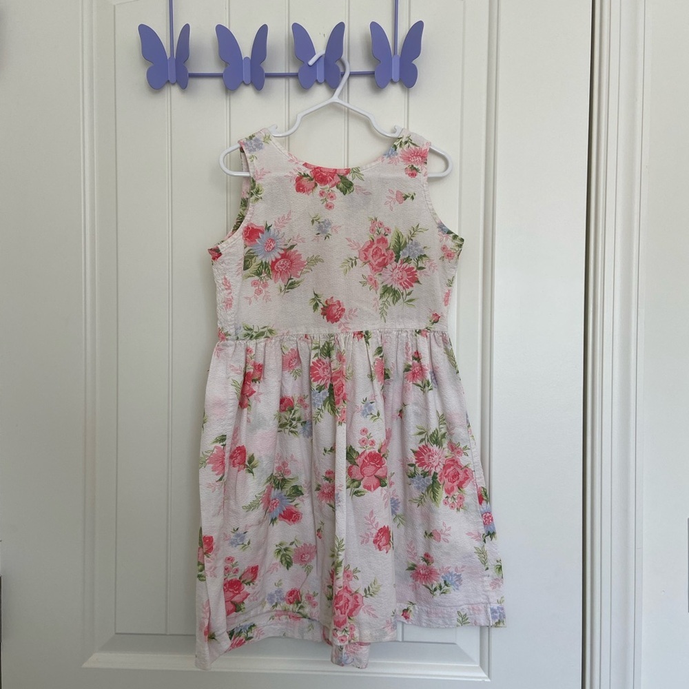 Vintage GAP girl’s floral textured sleeveless dress — XS